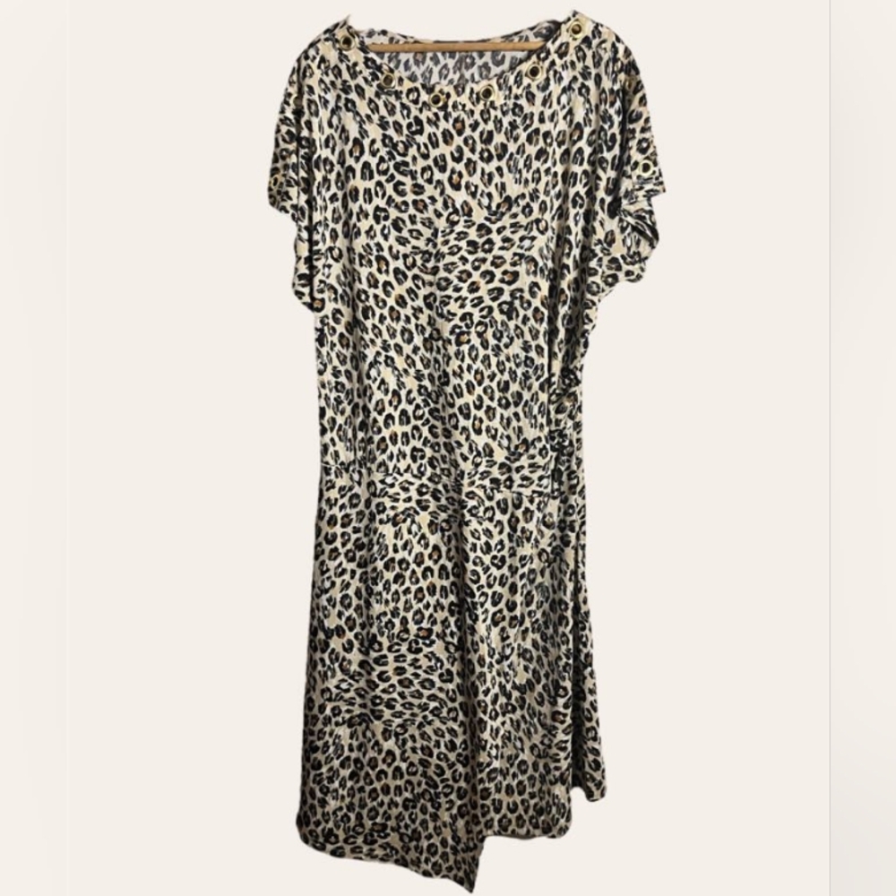 Leopard Print Signature Collection Faux Wrap Dress